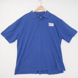NEW NFL Apparel New York Giants Blue Polo Shirt Men's Large Short Sleeve
